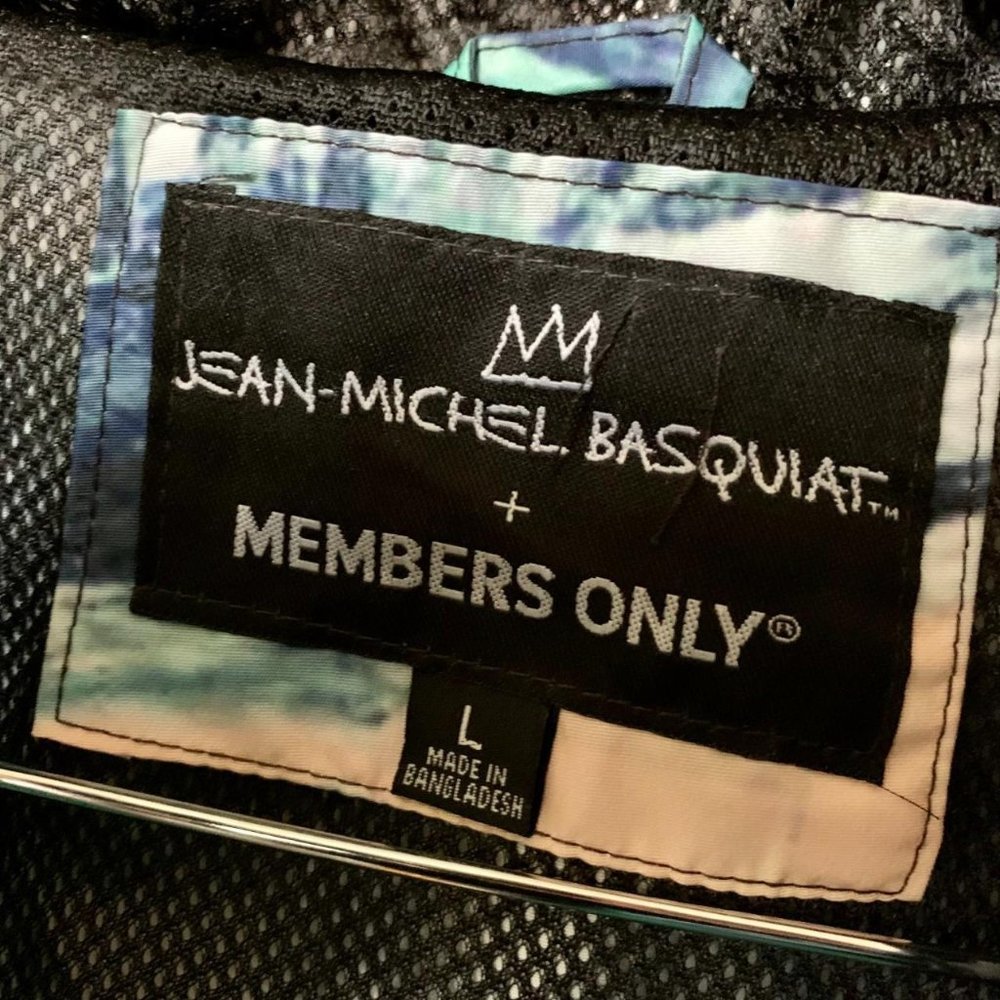 NWT Jean Michel Basquiat x Members Only Hooded Windbreaker Jacket Size L - Picture 10 of 10